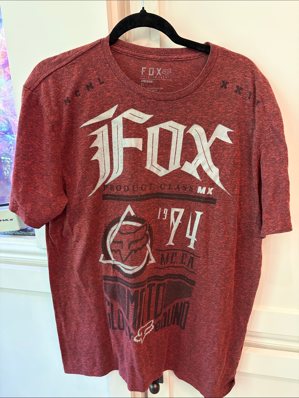 Fox Men’s Heather Red Graphic Short Sleeve Tee